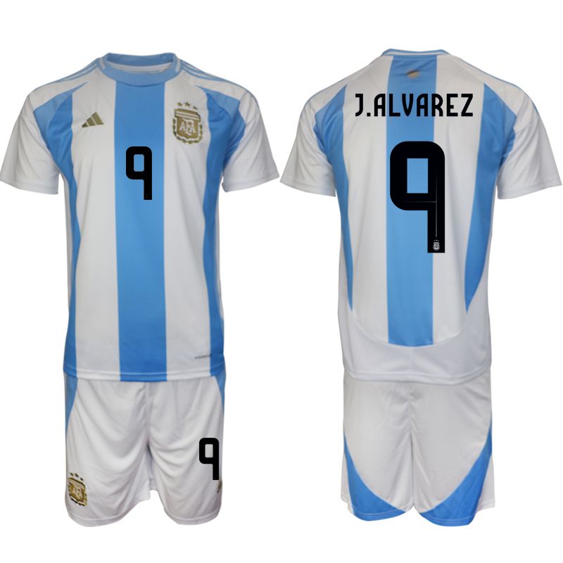 Men 2024-2025 Season Argentina home white 9 Soccer Jerseys